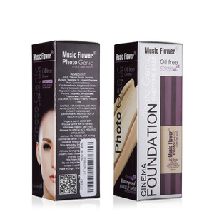 Music Flower Face Makeup Waterproof Concealer Cream Full Cover Liquid Foundation For Make Up Base SPF25
