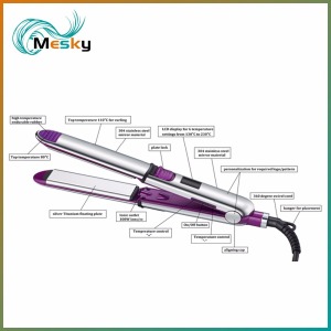 Newest Europe Market Hot Sale Salon Edition Professional Stainless Steel Hair Straightener Hair Curler Styling Tools