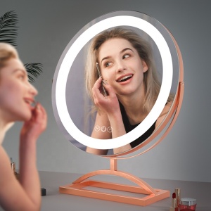 Newest styleDesktop makeup led mirror hollywood vanity lighted professional makeup mirrors with lights strips