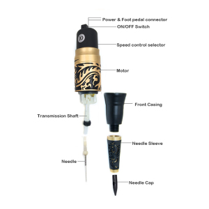 Permanent Makeup Golden Dragon Tattoo machine