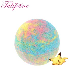 Private label fizzy rich bubble Vegan Organic Fizzy Surprise Toy Bath Bomb