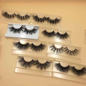 Private label mink lashes vendor custom false eyelash 3d 5d 27mm eyelashes