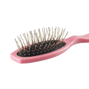 Professional custom logo salon plastic steel needle wig Hair Brush