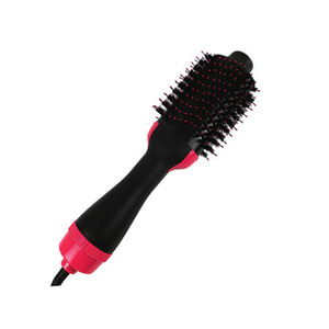 Professional Salon Hot Air Brush Styler and Dryer 2-in-1 Negative Ion Straightening Brush Hair Dryer with Comb