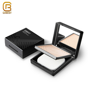 QIBEST Brand Makeup Foundation White Oil Control Waterproof Pressed Setting Face Powder For Oily Skin