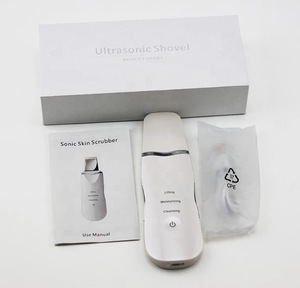 rechargeable portable ultrasonic skin scrubber facial machine with  USB Cable