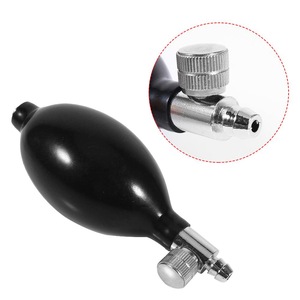 Replacement Black Manual Inflation Blood Pressure Latex Bulb With Air Release Valve
