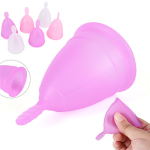 Reusable Women Silicone Menstrual Cup, Soft Menstrual Period Cups