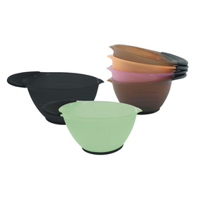 Salon plastic hair dyeing bowl with brush / hair mixing tinting coloring bowl