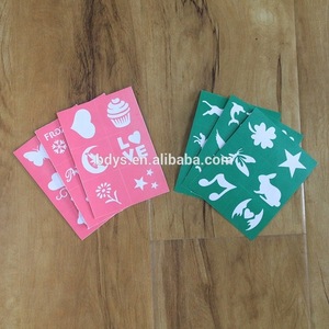 Self Adhesive Reusable Glitter Tattoo Stencil