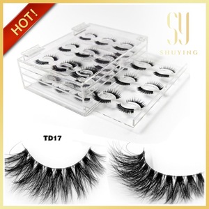 SY 3d synthetic faux mink lashes package box false eyelashes manufacturer