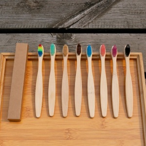 Wholesale custom logo eco friendly natural bristle charcoal bristle bamboo toothbrush biodegradable