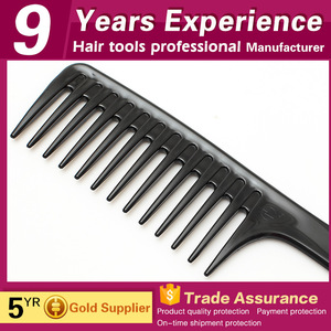 Wholesale OEM salon plastic wide tooth hair comb