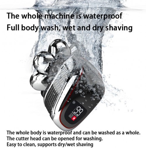 FANKE Waterproof Cordless Electric Shaver 5 in 1 Rechargeable Electric Shaver Wet and Dry Men's Grooming Kit