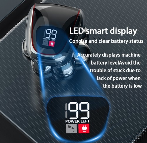 FANKE Waterproof Cordless Electric Shaver 5 in 1 Rechargeable Electric Shaver Wet and Dry Men's Grooming Kit