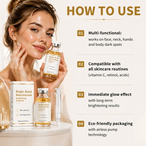 Wholesale PDRN Vitamin Ampoule Glow Brightening Strengthen Skin Barrier Hydration Moisture Plumping Serum