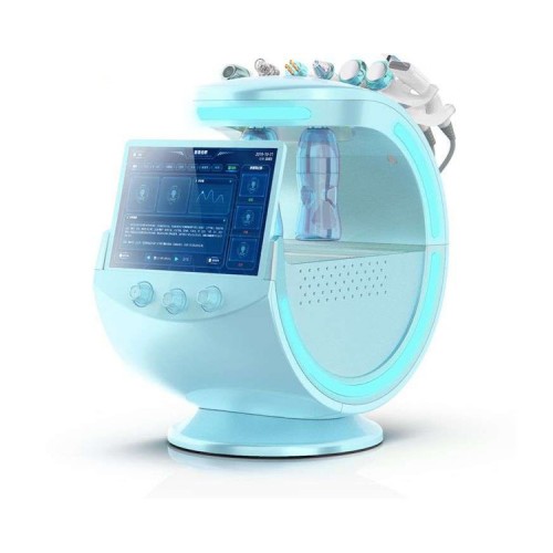 SA-HP05 7 in 1 Ultrasonic RF Skin Scrubber Microdermabrasion Aqua Facial Machine with skin analysis system