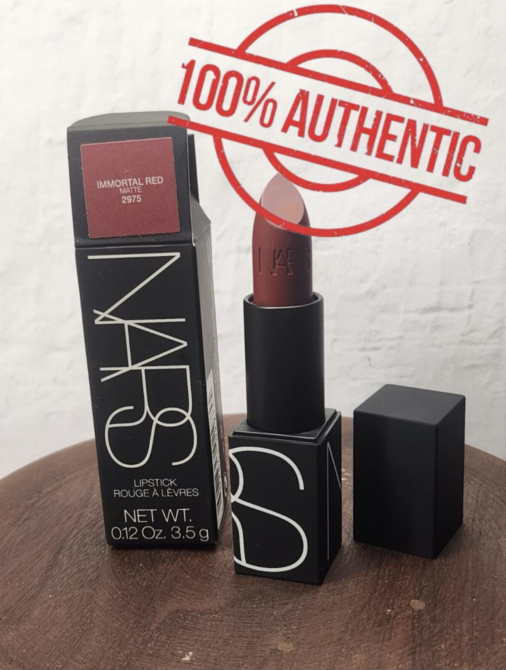 100% Original Nars Lipstick Rouge A Levres Immortal Red