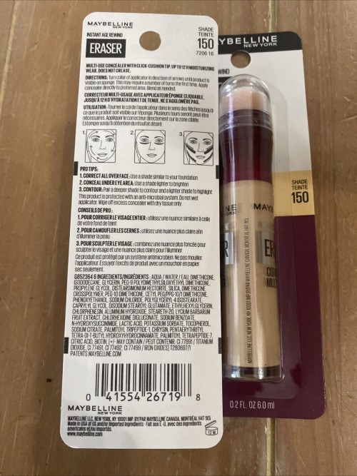 Maybelline Instant Age Rewind Eraser Dark Circles Treatment Multi-Use Concealer, 110, 1 Count