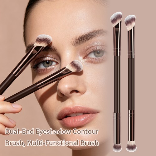 Innovative Dual-Ended Makeup Brush Kit with Ergonomic Foundation Brushes & Velour Powder Puffs Professional Beauty Set OEM/ODM