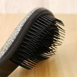 1Pcs Hot Sale Glitter Handle Tangle Detangling Comb Shower Hair Brush detangler Salon Styling Tamer Tool hairbrush Free Shipping