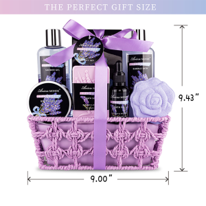 2020 new design china oem wholesale valentine promotional aromatic basket body and bath gift set Mothers day