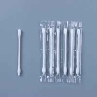 Basic Customization Natural Pointed Paper Stick Ear Cleaning Q-Tips Cotton Bud Swabs