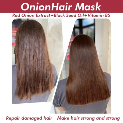 Beauty Cosmetics Skin Care Repair Brittle Breakage Prone Hair Onion Hair Mask