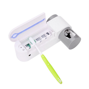 CE UV  5 Holders Automatic Toothpaste Dispenser Toothbrush Sterilizer