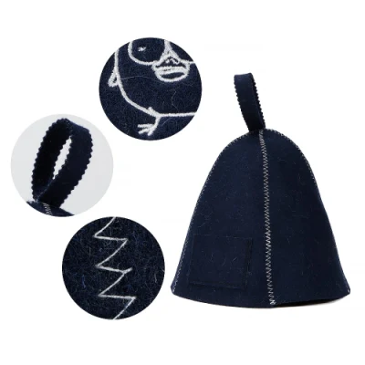 Colorful Polyester Felt Sauna Hat for Sauna and Russian Banya Steam Sauna Hat