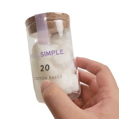 Custom 20-Piece Glass Packing Disposable Cotton Balls for Health Care