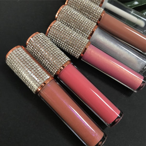 Diamond Non-stick waterproof crueltyfree matte  wholesale private label glitter lip gloss