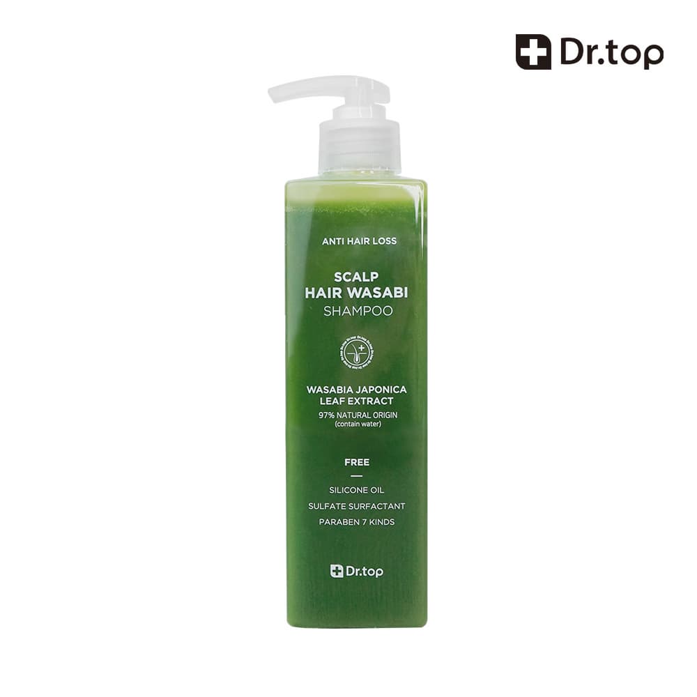 Dr. Top Natural Wasabi, Acidic Hair Loss Relief, Sensitive Scalp Shampoo 400ml