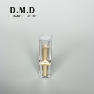 Empty plastic transparent lipstick tubes / clear lipstick tube packaging