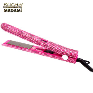 Fashionable Rhinestone hair straightener Custom flat iron with bling