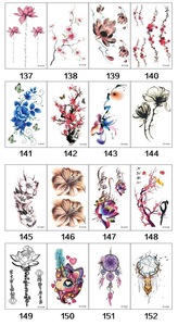 flash tattoo stickers 3d roses flower temporary tatoo