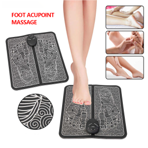 Foldable  electric pulse feet massager stimulator foot pad Electric Foot Massager Pad Feet Muscle Stimulator Foot Massag Mat