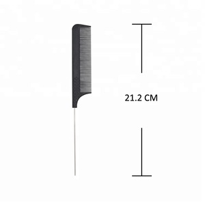 Hair Salon High Heat Resistant Anti-static Carbon Pin Tail Comb
