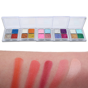 High fashion Private Label Shinning 4 Color Big High Quality Eyeshadow Low MOQ Blue Eyeshadow Palette