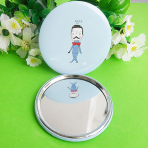 High quality cheap custom round pocket tin mirror