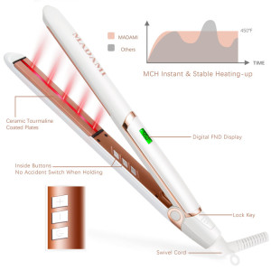 Hottest gold 450 degrees hair straightener intertek infrared flat iron