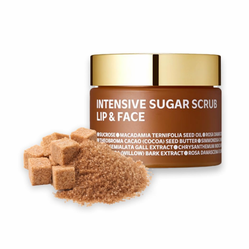 ISOI Intensive Sugar Scrub for Face and Lips Gentle Exfoliation Deep Hydration