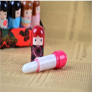 Lovely safe kids Lovely Japanese kimono doll russian doll moisturizing cute Lip balm