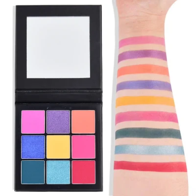Makeup Manufacturers OEM Custom Matte Glitter Shimmer 9 Color Private Label Eyeshadow Palette