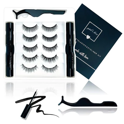 Muting Factory Price 3D Silk Lashes Private Label Eyeliner Magnetic Eyelashes