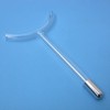 Portable High Frequency Facial Machines Accessories Fork Shaped Glass Electrotherapy Tube