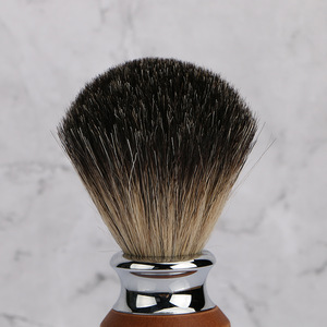 Private label metal handle badger hair shaving brush, men shaving brush set