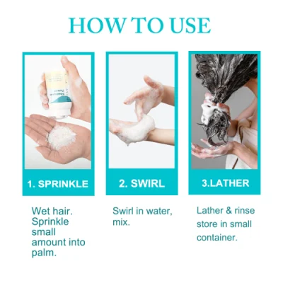 Private Label Pure Natural Oil Control Hair Shampoo Powder Aloe Rice Deep Cleansing Hair Wash