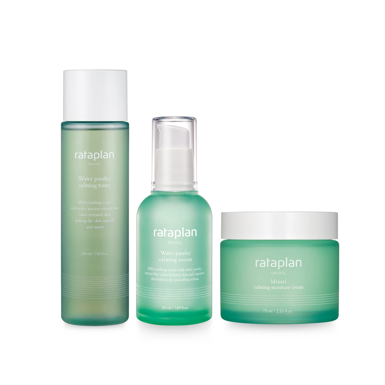 Rataplan Water Parsley Calming Serum - Korean Skincare with Hyaluronic Acid, Aloe, Centella Asiatica