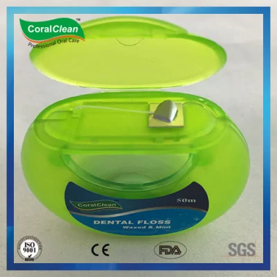 Round Shape Case Expanding Floss Dental Floss Waxed